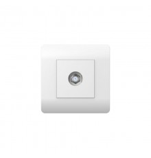 Розетка антенная одиночная SAT коннектор, белый(NEW3-E)  431538  CHINT