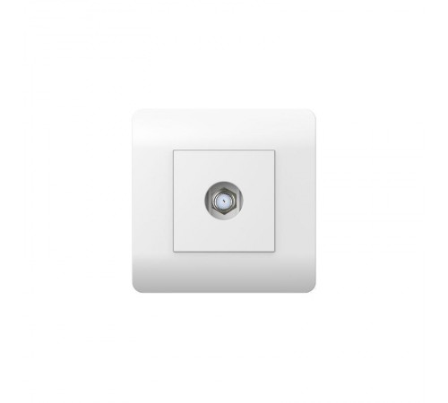 Розетка антенная одиночная SAT коннектор, белый(NEW3-E)  431538  CHINT