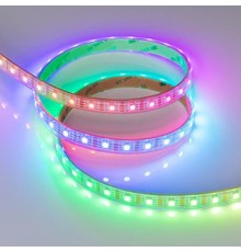 Светодиодная лента герметичная SPI-P-B60-12mm 5V RGB-PX1-BPT (12 W/m, IP66, 5060, 5m) (Arlight, бегущий огонь)  041167  Arlight