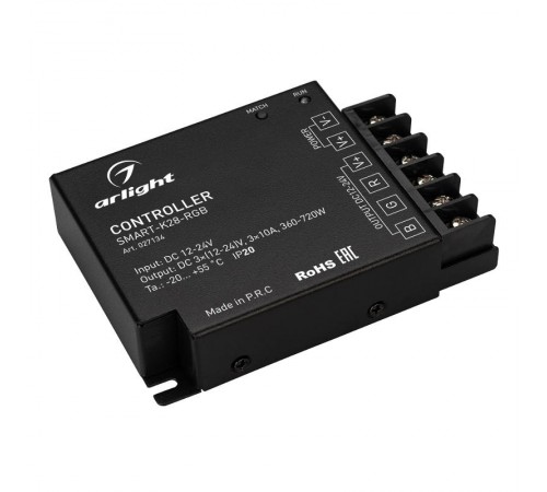 Контроллер SMART-K28-RGB (12-24V, 3x10A, 2.4G)  027134  Arlight
