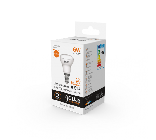 Лампа светодиодная Elementary R50 6W 450lm 3000K Е14 LED 1/10/50  63116  Gauss