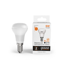 Лампа светодиодная Elementary R50 6W 450lm 3000K Е14 LED 1/10/50  63116  Gauss