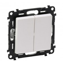 Valena LIFE DIY Белый Переключатель 2-клавишный 10А 250В  752408  Legrand