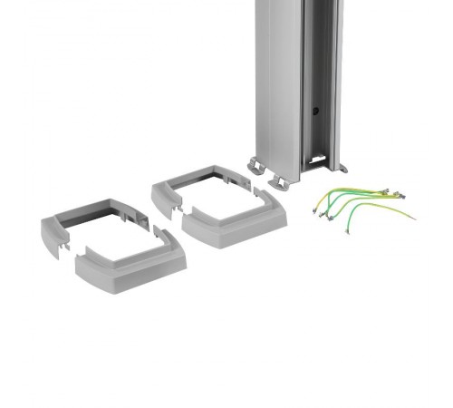 Универсальная колонна алюминиевая с крышкой из алюминия 2 секции, высота 2,77 метра, с возможностью увеличения высоты до 4,05 метра, цвет алюминий  6