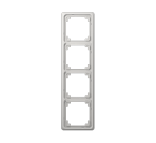 Рамка для вертикальной и горизонтальной установки, 4-кратная, светло-серая  CDP584LG  Jung