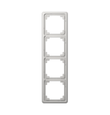 Рамка для вертикальной и горизонтальной установки, 4-кратная, светло-серая  CDP584LG  Jung
