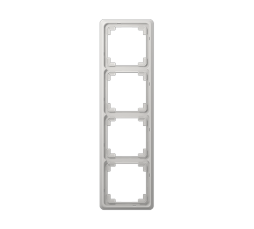 Рамка для вертикальной и горизонтальной установки, 4-кратная, светло-серая  CDP584LG  Jung