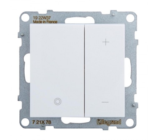 SUNO Светорегулятор кнопочный универсальный 400Вт без нейтрали. Цвет "Белый"  721178  Legrand