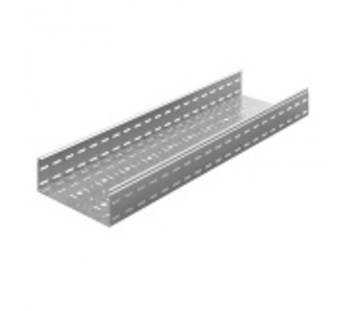 Лоток перфорированный 300х100х3000, толщ. 1,2 мм, гор. цинк  УЛП-300х100х3000-1,2-ГЦ  Ostec