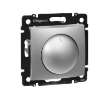Valena Алюминий Светорегулятор поворотный 40-400W для ламп накаливания (вкл поворотом)  770261  Legrand