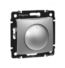 Valena Алюминий Светорегулятор поворотный 40-400W для ламп накаливания (вкл поворотом)  770261  Legrand