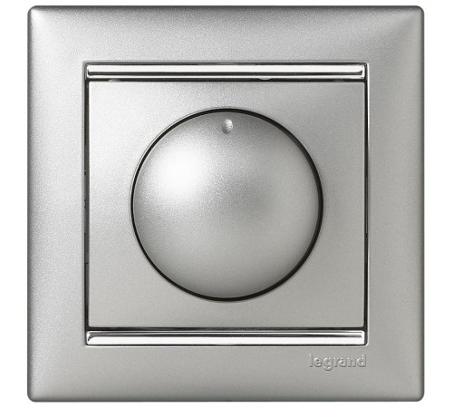 Valena Алюминий Светорегулятор поворотный 40-400W для ламп накаливания (вкл поворотом)  770261  Legrand