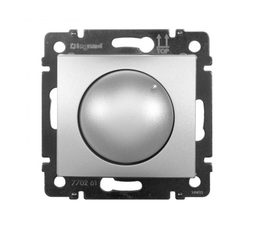 Valena Алюминий Светорегулятор поворотный 40-400W для ламп накаливания (вкл поворотом)  770261  Legrand