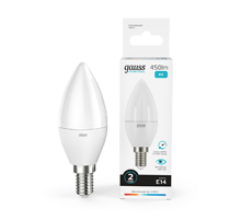 Лампа светодиодная LED 6Вт E14 220В 4100К Elementary свеча  33126  Gauss