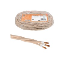 Ретро провод "Эко" 3х2,5 витой ГОСТ бежевый (10м)  SQ2801-0314  TDM