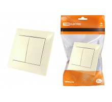 Выключатель 2-х кл. 10А сл. кость "Лама"   SQ1815-0102  TDM