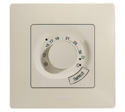 Etika Слоновая кость Термостат д/пола  672330  Legrand