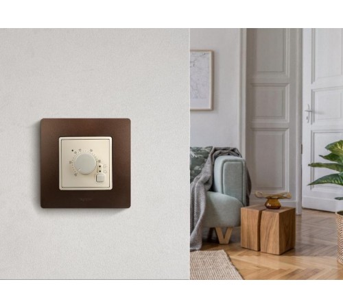 Etika Слоновая кость Термостат д/пола  672330  Legrand