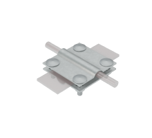 Соединитель крестообразный для прутка  5-8 мм и полосы до 30 мм с 2 пластинами CU  2XS-D5-8-B30 CU  КМ-профиль