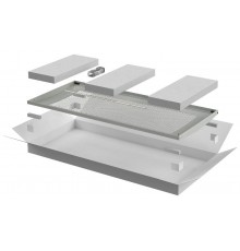 Дверь перфорированная для шкафа LINEA N 47U 600 мм серая  LN35-47U6X-DP  ITK