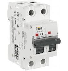 Выключатель автоматический двухполюсный M10N 2P K 5А 10кА ARMAT  AR-M10N-2-K005  IEK