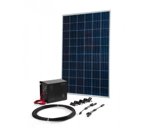 Комплект Teplocom Solar-800 + Солнечная панель 250Вт, кабель 10 м MC4 коннекторы  2410  Бастион