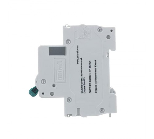 Выключатель автоматический двухполюсный ВА-103 2Р 20А характеристика C 6кА  12290DEK  DEKraft