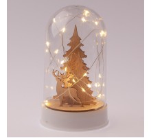 Новогодний декоративный светильник Рождество  EGNDS-04   теплый белый, 20 диодов , h 18 см, 3*АА, IP20  Б0051937  ЭРА