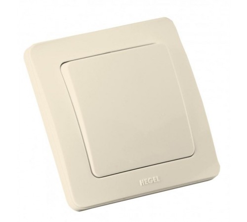 Выключатель скрытой установки, одноклавишный, с самовозвратом, цвет слоновая кость  ВС10-331-01  HEGEL