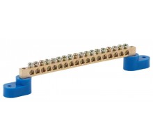 Шина N "ноль" на двух угловых изол ШНИ-8х12-18-У2-синий NO-222-72 Б0033380  ЭРА