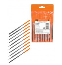 Набор надфилей 10 шт, 4 мм, длина 160 мм, пластиковая рукоятка, "Рубин"  SQ1026-0304  TDM