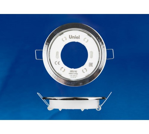 Светильник встраиваемый точечный под лампу GX53 ультратонкий GX53/H2 CHROME 10 PROM упак 10 шт, хром  UL-00005052  Uniel