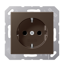 Штепсельная розетка SCHUKO 16А / 250В, пружинные зажимы; дюропласт; мокко; A500  A1520MO  Jung