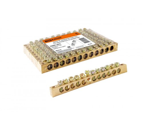 Шина "N" нулевая 8x12мм 12/2 (12 групп/крепеж по краям)   SQ0801-0070  TDM