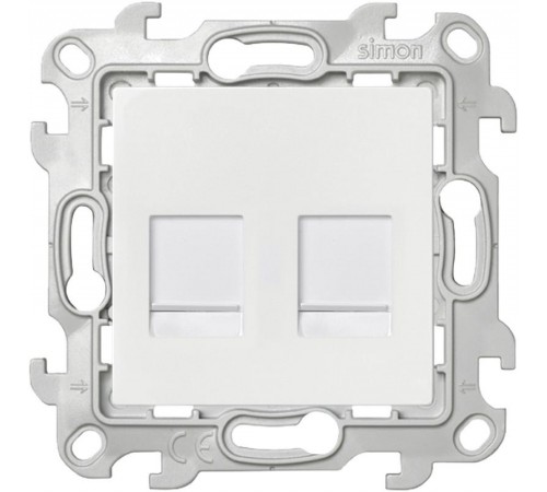 Simon 24 Белый Комп. розетка 2-ая RJ45 кат 5е UTP  2450593-030  Simon