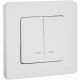 Inspiria Белый Выключатель 2-клавишный с подсветкой С/У без рамки  673630  Legrand
