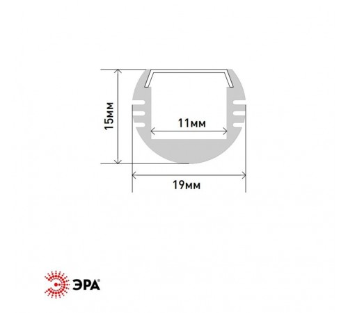 Профиль алюминиевый подвесной анодированный LF281 1915-1 диаметр 5мм длина 2м  Б0039456  ЭРА