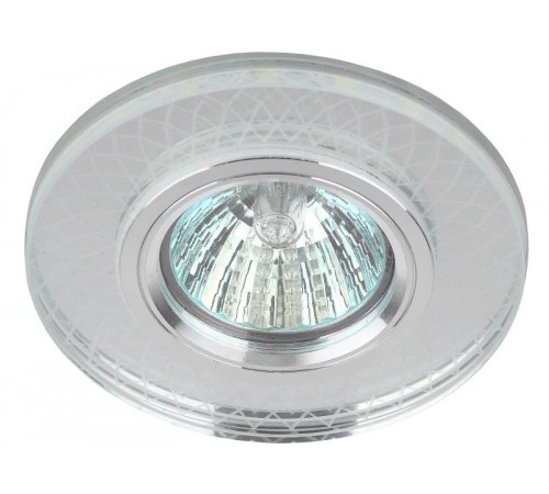 Светильник точечный встраиваемый DK LD43 SL 3D декор cо светодиодной подсветкой MR16, зеркальный  Б0037353  ЭРА