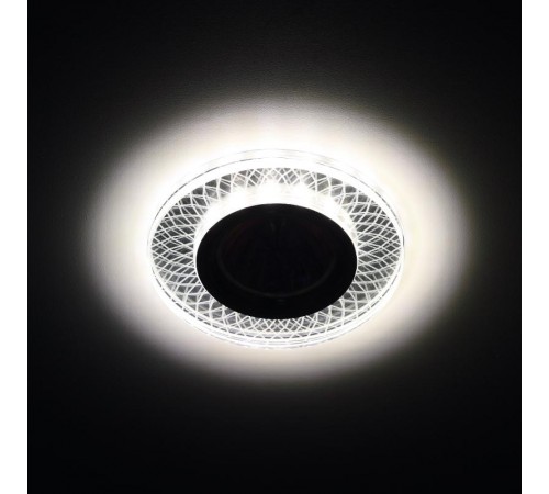 Светильник точечный встраиваемый DK LD43 SL 3D декор cо светодиодной подсветкой MR16, зеркальный  Б0037353  ЭРА