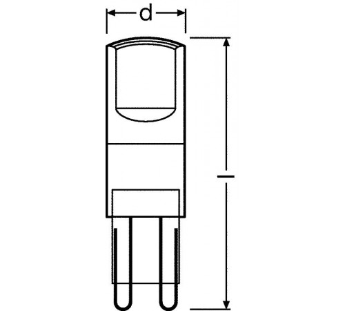 Лампа светодиодная LED STAR PIN30 2, 6W, G9, 220 Вольт LEDSPIN30 CL 2, 6W/827 230V G9 FS1  4058075056688  Osram