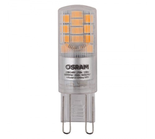 Лампа светодиодная LED STAR PIN30 2, 6W, G9, 220 Вольт LEDSPIN30 CL 2, 6W/827 230V G9 FS1  4058075056688  Osram