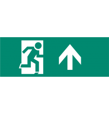 Наклейка для аварийного светильника S2 для ДСА-503 328*119 "Направление к эвак.выходу вверх" (штрифт нестандарт)  .5035140  ФАZA