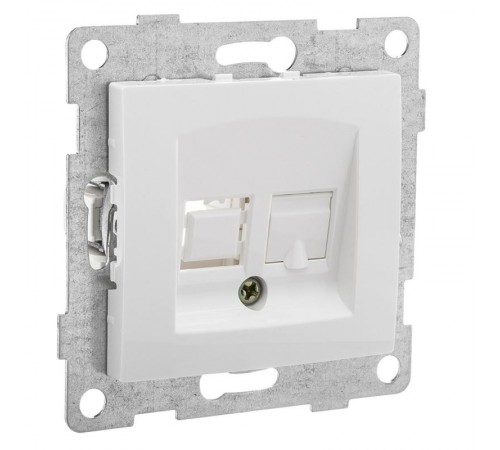 Bravo Розетка телефонная RJ12, одинарная, СУ, белый  С10Т1-001  GUSI Electric