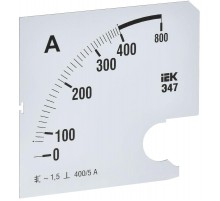 Шкала смен. для амперметра Э47 400/5А-1,5 96х96мм  IPA20D-SC-0400  IEK