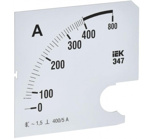 Шкала смен. для амперметра Э47 400/5А-1,5 96х96мм  IPA20D-SC-0400  IEK