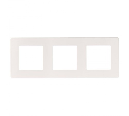 Рамка для розеток и выключателей серия 12 12-5103-01 на 3 поста, сатин, белый  Б0052519  ЭРА