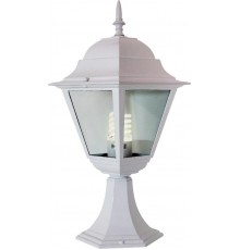 Светильник садово-парковый 4204 100W 230V E27 185*185*440мм белый  11029  FERON