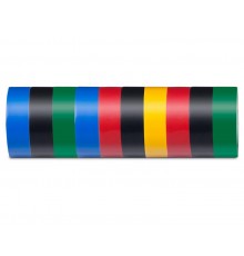 Изоляционная лента 0,13*19мм, 100 м., комплект 10 штук, мультиколор  39290  STEKKER