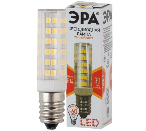 Лампа светодиодная LED T25-7W-CORN-827-E14 Лампы СВЕТОДИОДНЫЕ СТАНДАРТ ЭРА (диод, капсула, 7Вт, тепл, E14)  Б0033029  ЭРА