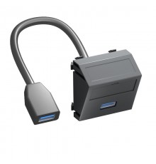 Мультимедийная рамка USB 3.0 A-A Modul45 (черный) (MTS-U3A F SWGR1)  6104937  OBO Bettermann